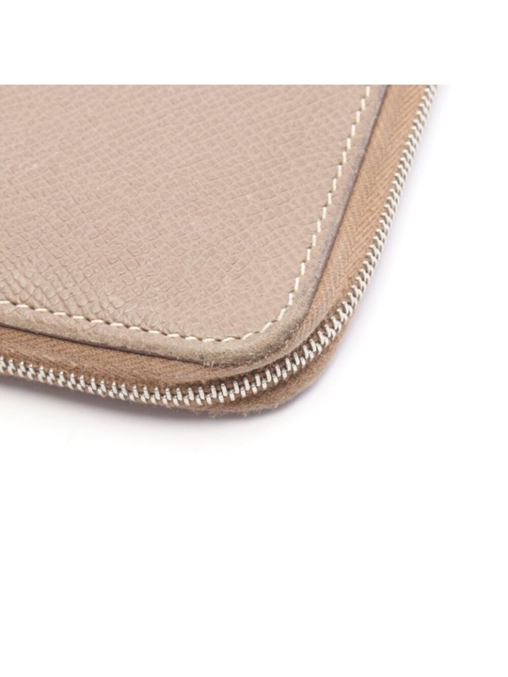 Hermes Round Wallet Azap Long Silk in Etoupe Leather in - Picture 14 of 14
